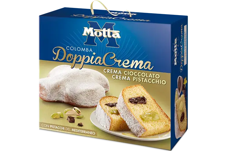 La Colomba Doppia Crema Cioccolato e Pistacchio Nuove Colombe Doppia CremaLa Pasqua al quadrato di Motta