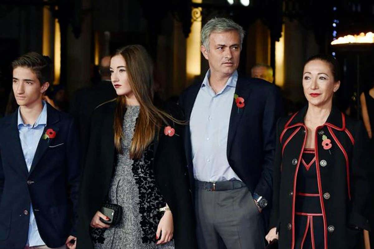 Jos&egrave; Mourinho e famiglia 