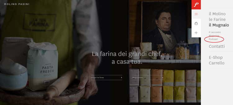 Il podcast &egrave; disponibile sul sito di Molino Pasini (Il Mugnaio Podcast La farina che... si ascolta!)