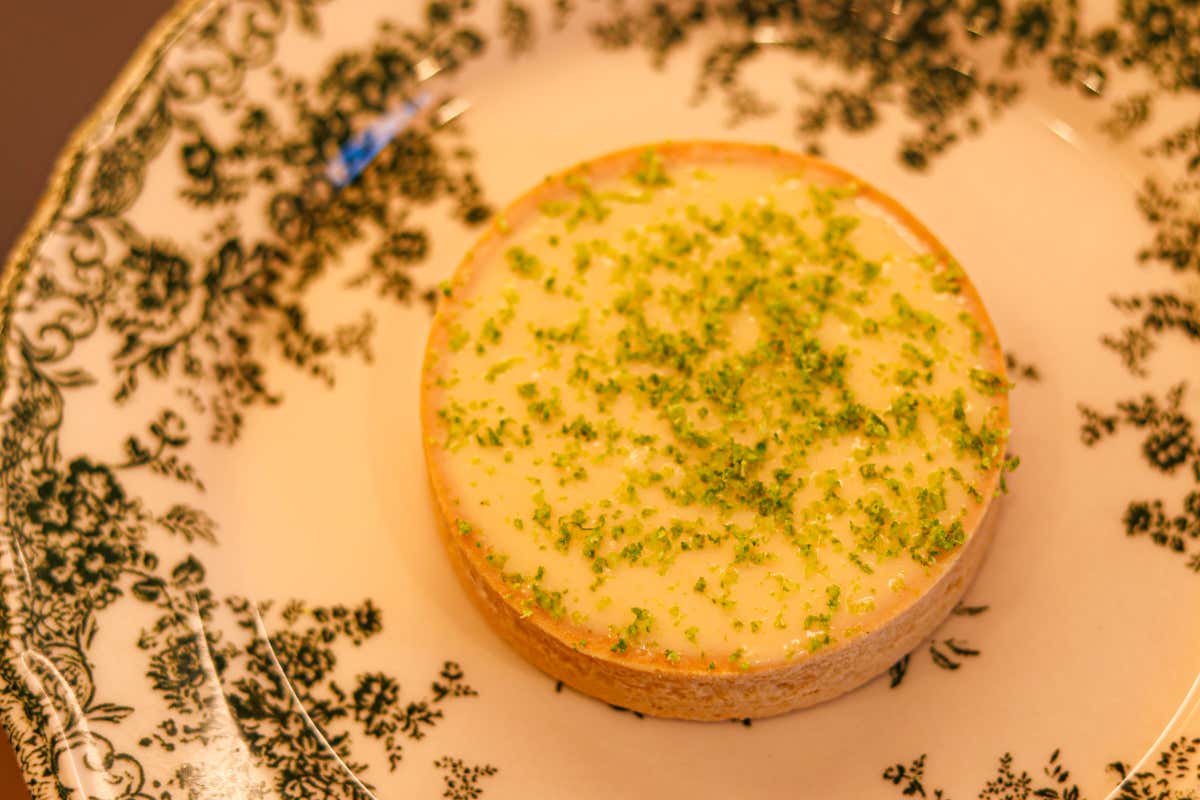 Tarte au citron (crostatina limone, basilico, lime) di Angelo Mattia Tramontano