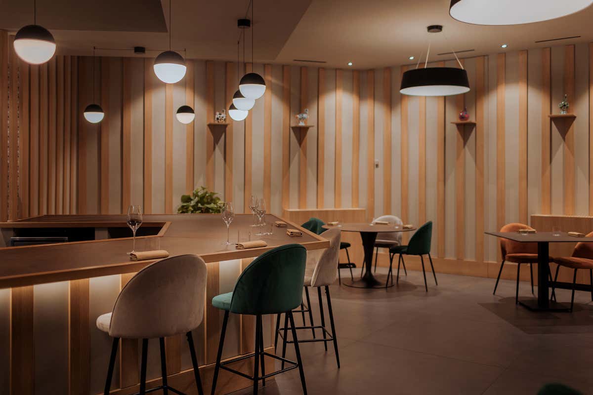 La sala di Myricae con lo Chef's Table