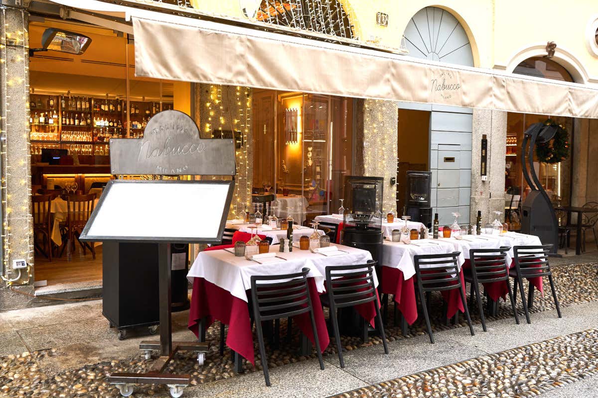 L'ingresso del ristorante Nabucco