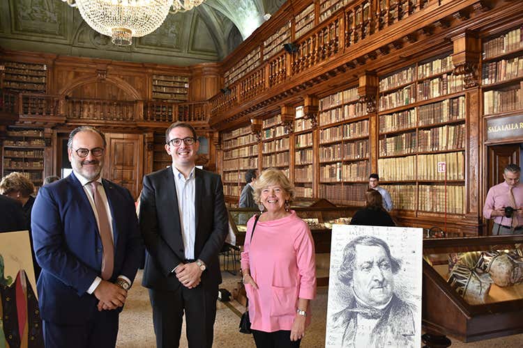 Andrea Muzzi (amministratore delegato Giovanni Cova & C.), Pierluigi Ledda (direttore Archivio Storico Ricordi), Maria Pia Ferraris (archivista e conservatrice Archivio Storico Ricordi)