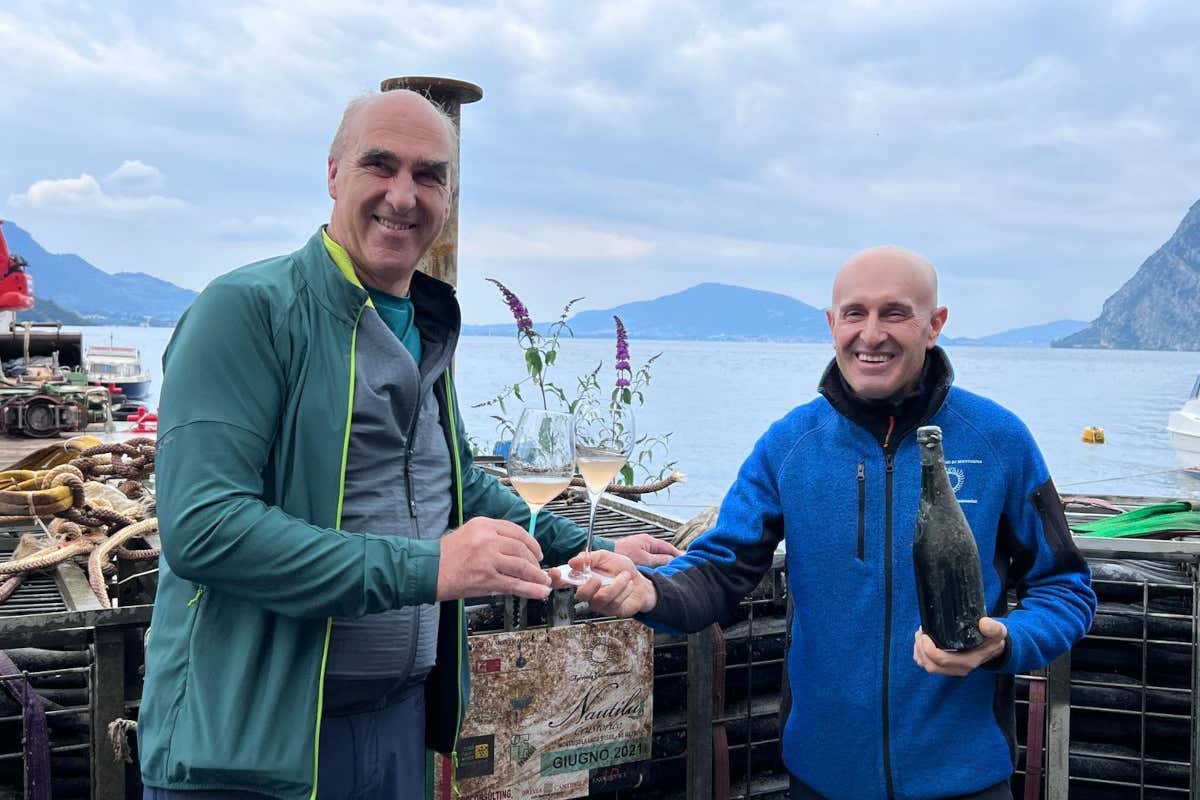 Spumante Nautilus: dopo 36 mesi riemerge dal lago d'Iseo l'annata 2021