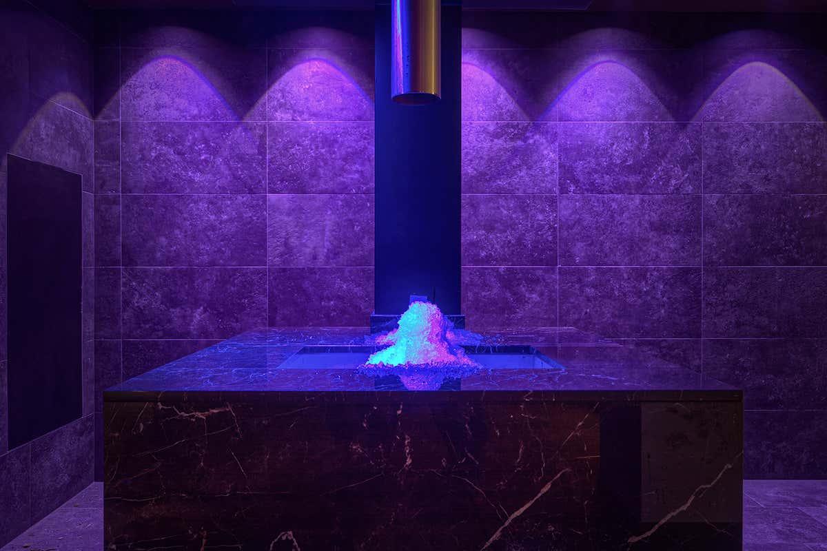 Particolare della spa Il bello della neve a marzo al Bonfanti Design Hotel di Chienes