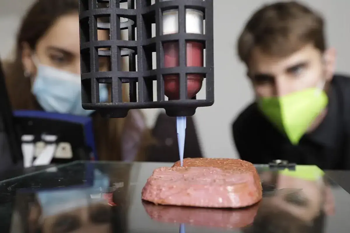 La carne vegetale stampata in 3D di Novameat La bistecca vegetale stampata in 3D di Novameat al supermercato dal 2022