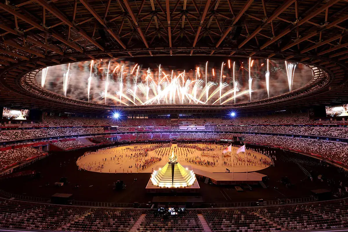 La cerimonia di apertura dei Giochi Olimpici di Tokyo (Fonte: Facebook) Effetto Olimpiade su Tokyo: tremila contagiati in un giorno