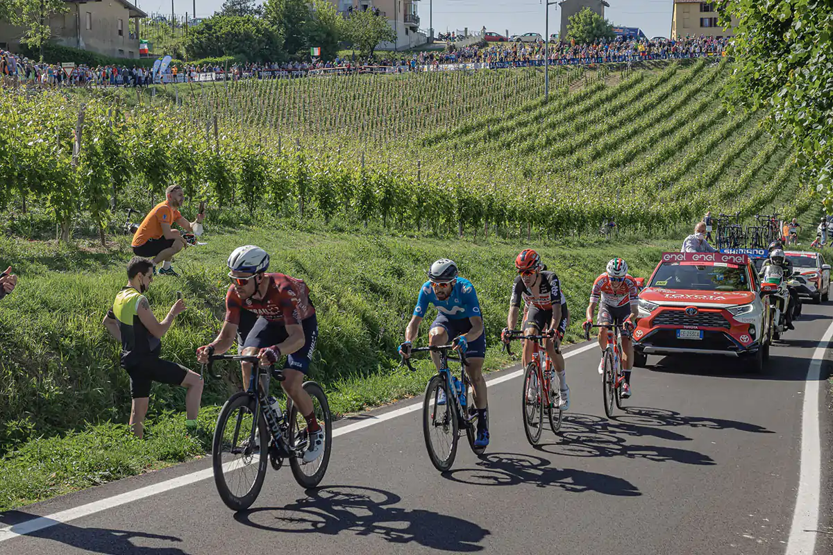 Oltrep&ograve;, terra di vino e di ciclismo Al Giro le eccellenze del territorio