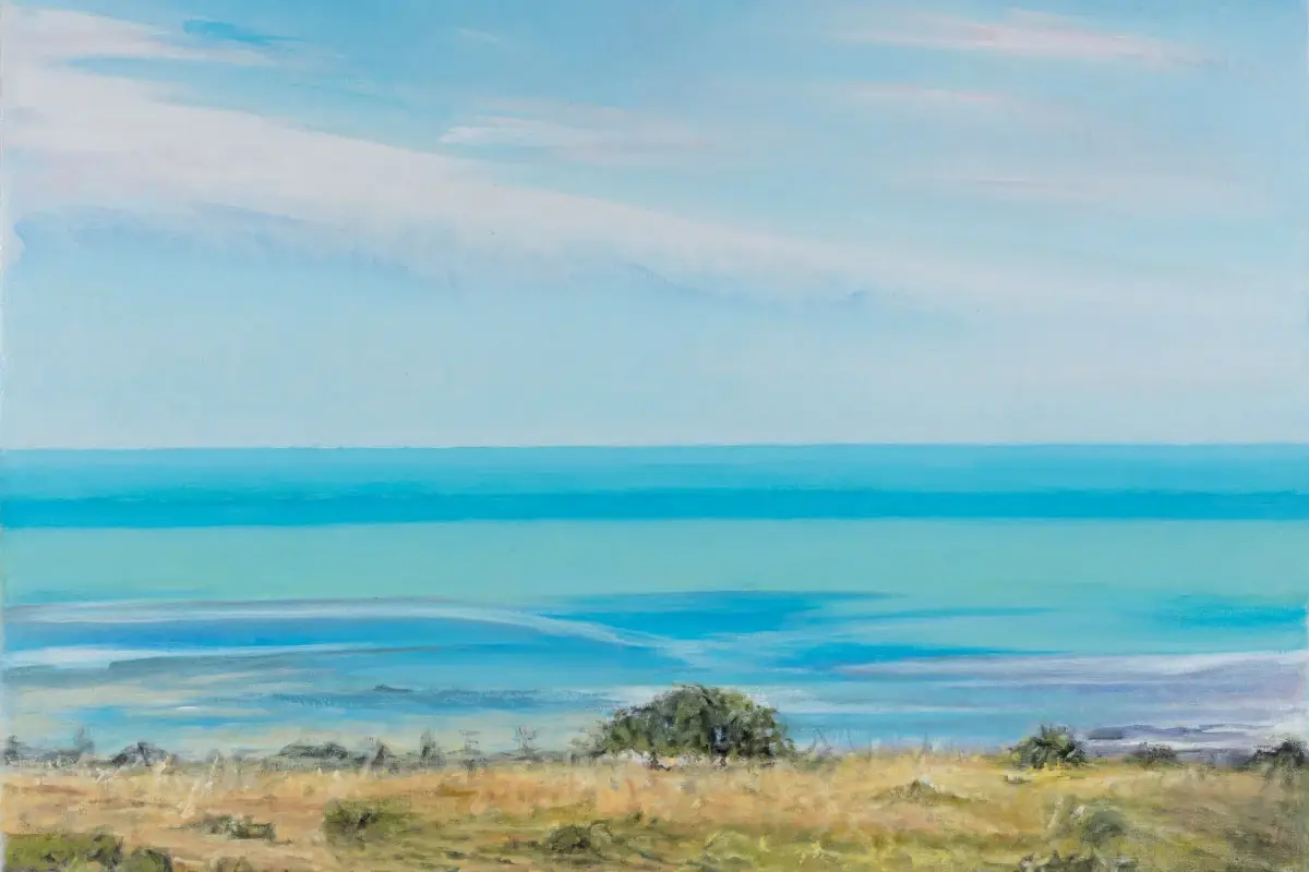 Un'opera della mostra &ldquo;I colori della luce&rdquo; di Franco Polizzi curata da Gabriella Perna 