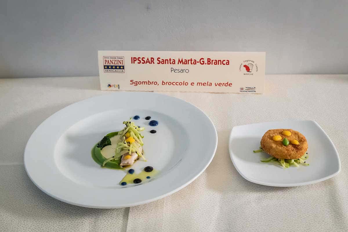 Il piatto vincitore dell'oro assoluto Entusiasmo e partecipazione al 1° Contest Ragazzi Speciali della Regione Marche
