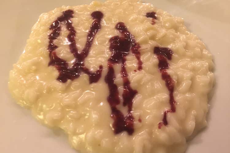 Risotto all'uva americana (Slow Food premia un'osteria bergamasca per la carta dei vini)