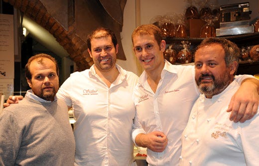 da sinistra: Alessandro Roscioli, Francesco Salvo, Salvatore Salvo e Pierluigi Roscioli
