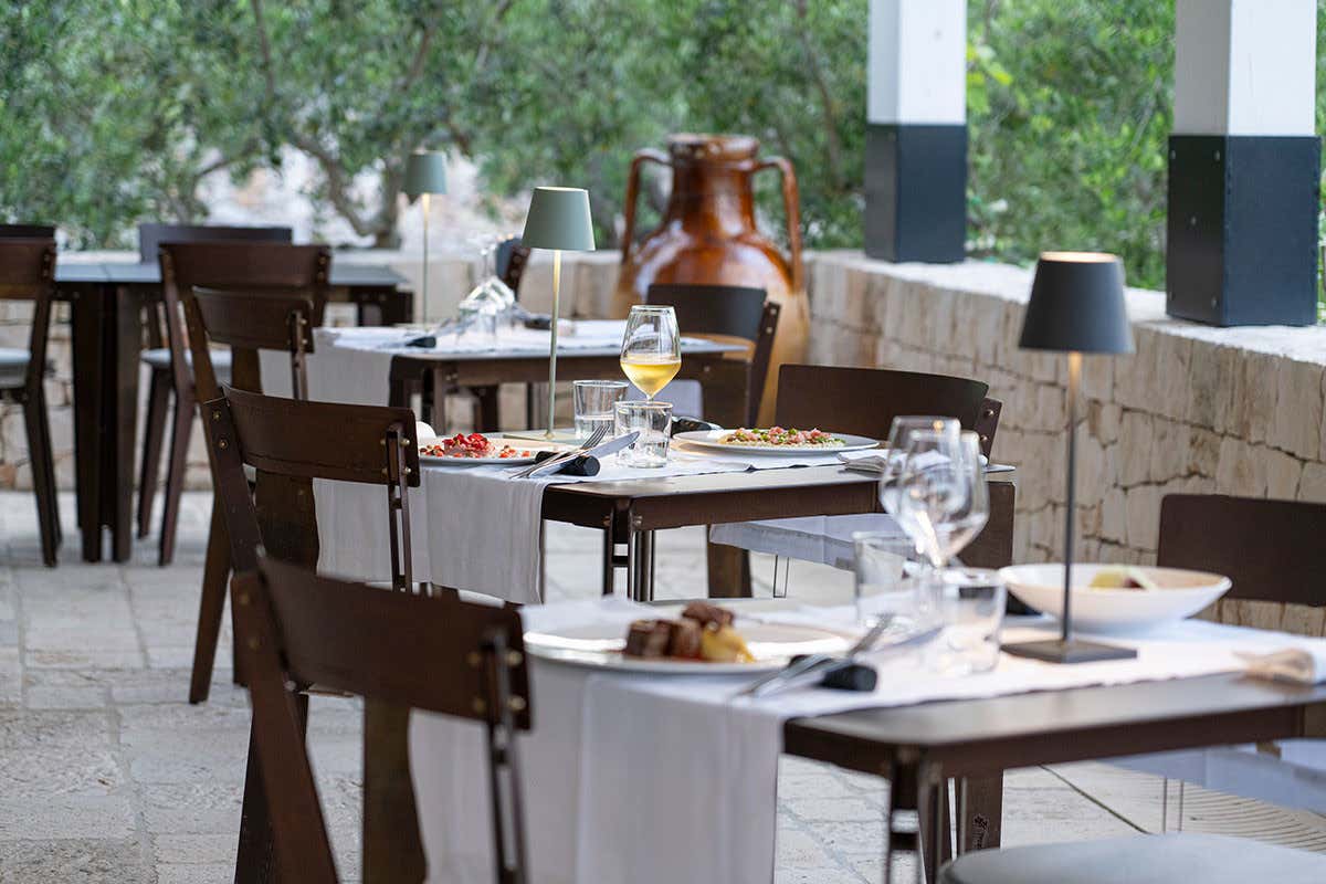 La mise en place del ristorante Vulé