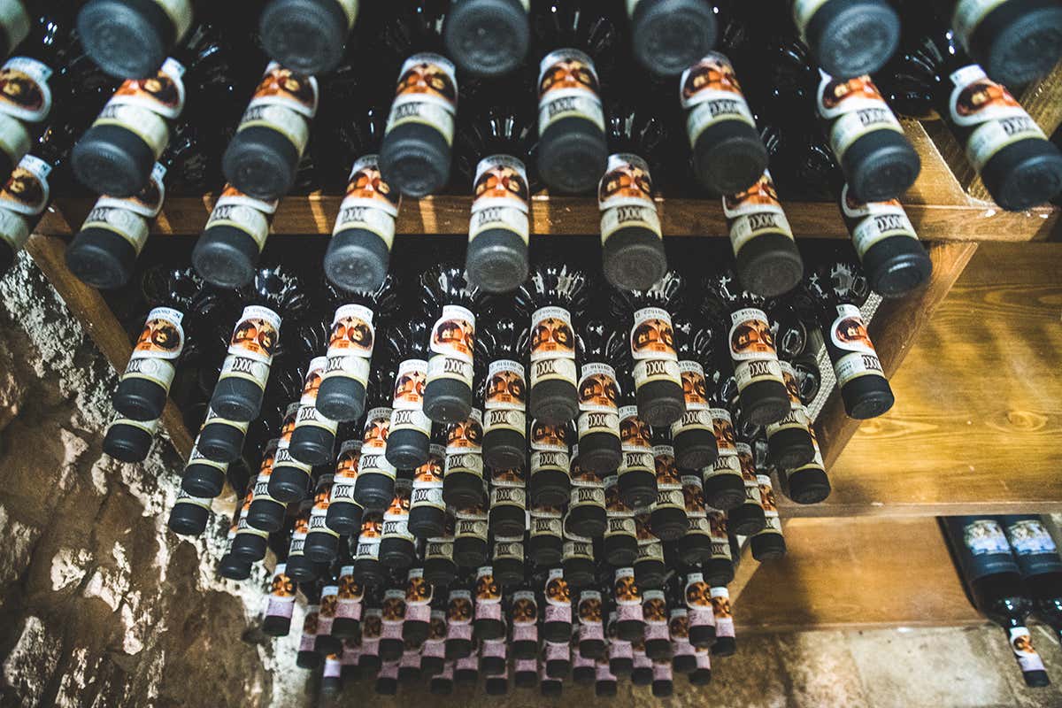 La cantina ipogea Pagnoncelli Folcieri 10 sfumature di Moscato di Scanzo Pagnoncelli Folcieri