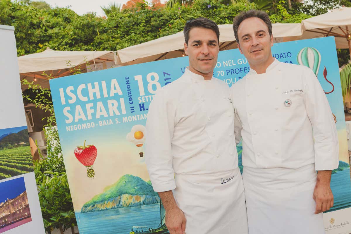 Palamaro e Di Costanzo  Ischia Safari, cuochi e pizzaioli per due giorni di cucina e solidarietà