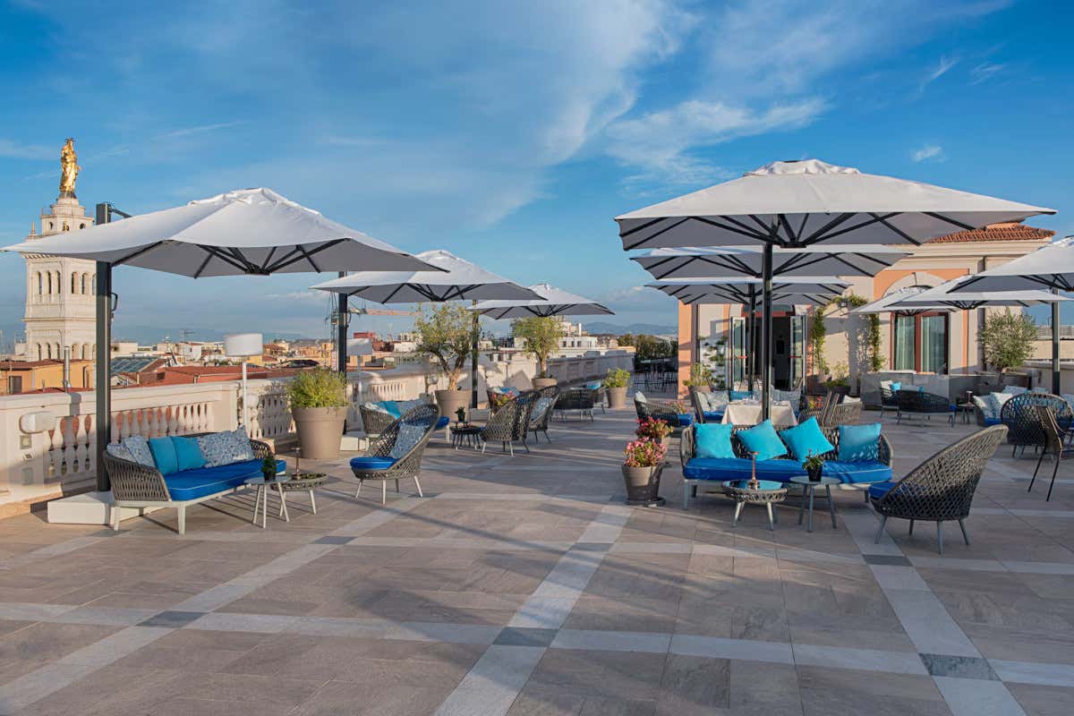La terrazza panoramica di Palazzo Cinquecento