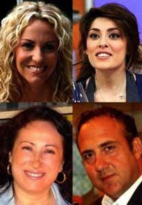 Da sinistra in alto: Antonella Clerici, Elisa  Isoardi, Anna Scafuri e Marcello Masi