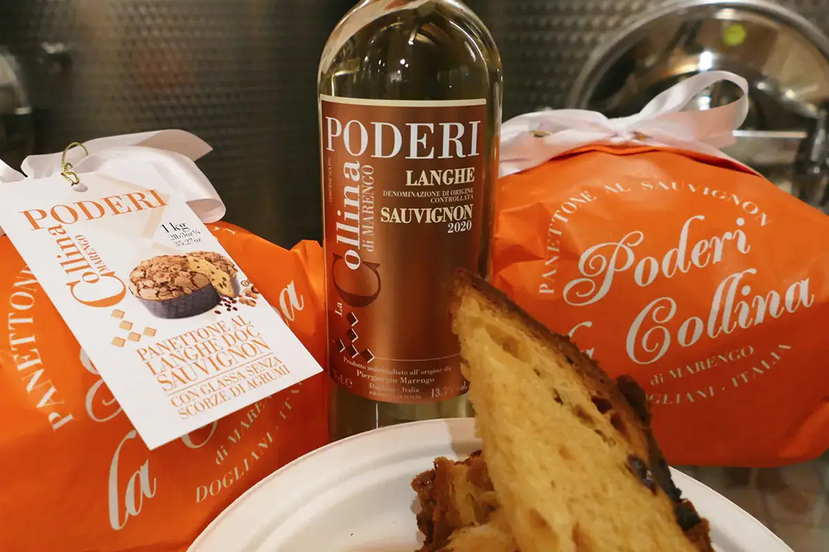 Dalla collaborazione fra Poderi La Collina e Albertengo nasce una dolce idea per Natale Il Sauvignon delle Langhe incontra il panettone grazie a Poderi la Collina e Albertengo