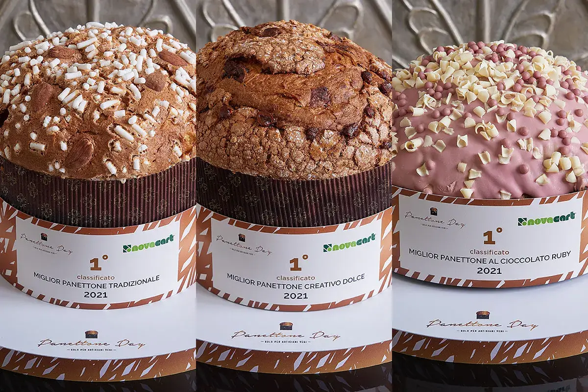 I tre panettoni vincitori Panettone Day 2021, premiati Rannisi, Napoleone e Luccero