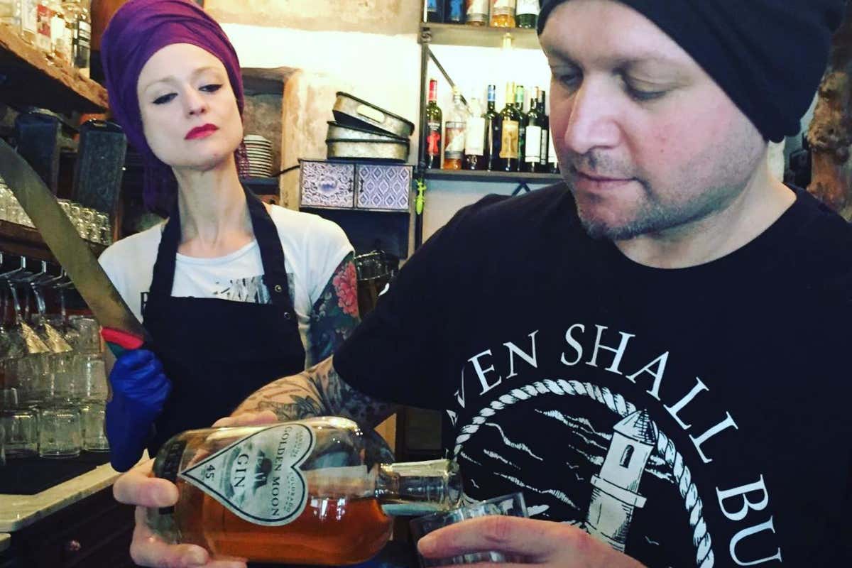 Alice Giacobone col marito Simone Buson, insieme gestiscono Il Pangolino