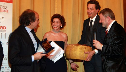 Da sinistra: Davide Paolini, Annamaria Tossani, Nicola Cesare Baldrighi e Alberto Lupini