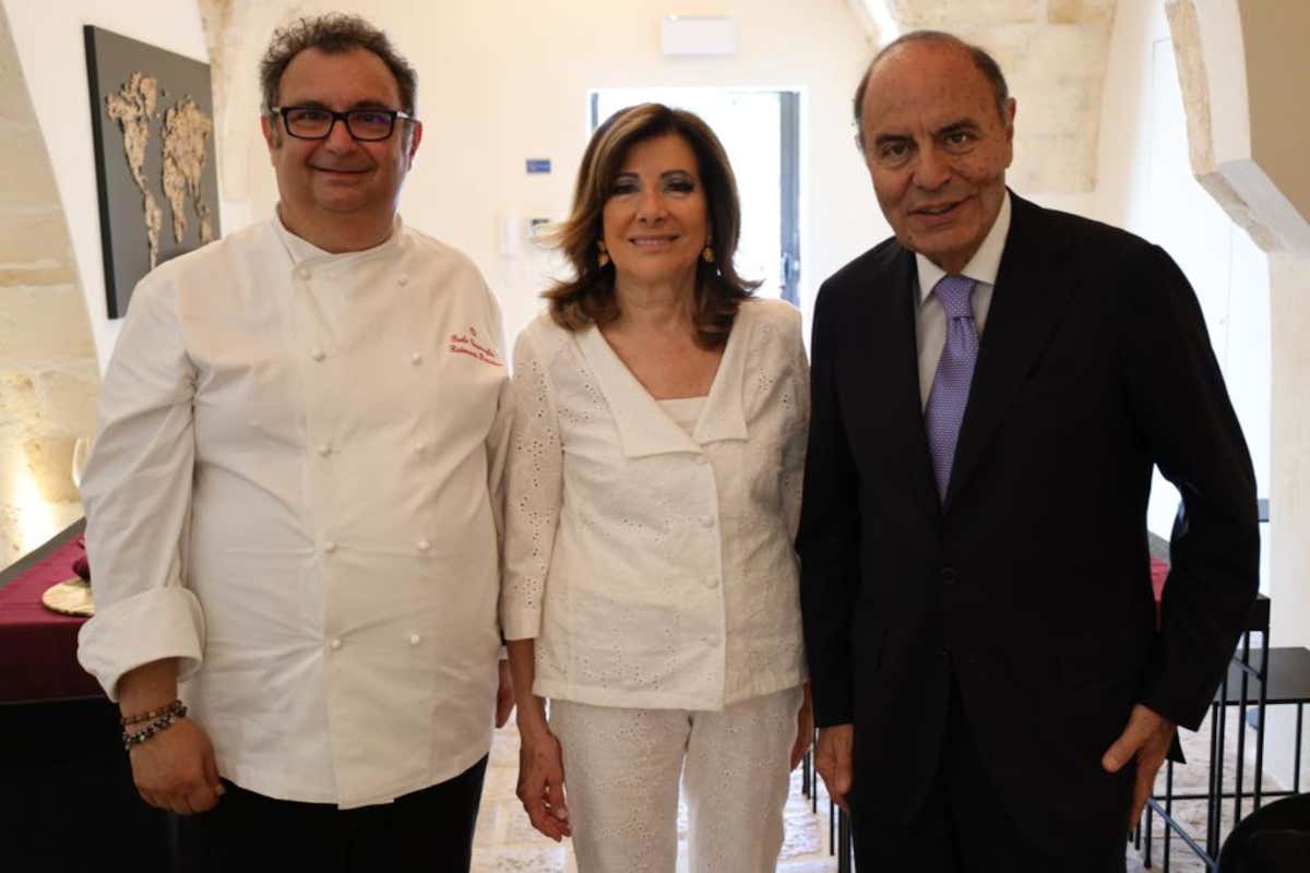 Paolo Gramaglia, Maria Elisabetta Casellati e Bruno Vespa Heinz Beck e Paolo Gramaglia, cena a quattro mani per la politica italiana Paolo Gramaglia, Maria Elisabetta Casellati e Bruno Vespa Heinz Beck e Paolo Gramaglia, cena a quattro mani per la politica italiana