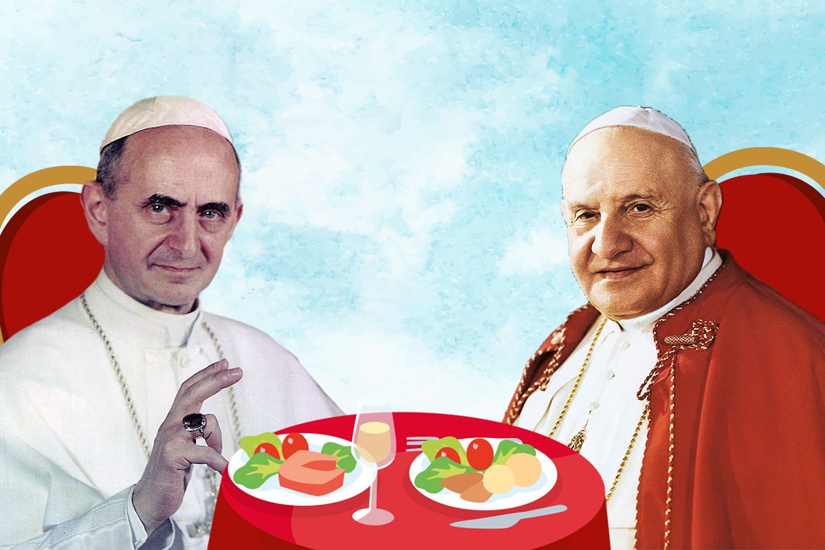 Cucina da papi alla tavola di Giovanni XXIII e Paolo VI