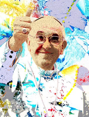 Papa Francesco ritratto da Renato Missaglia