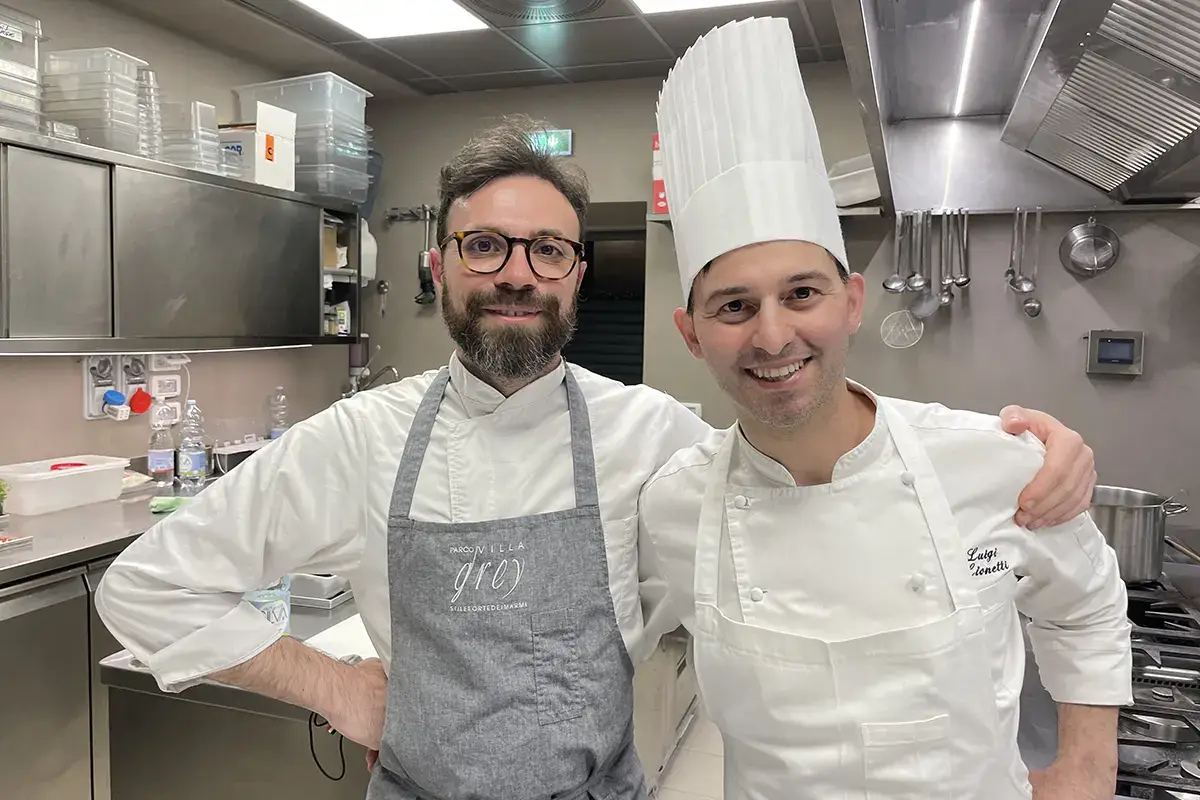 Roberto Monopoli e Luigi Lionetti Il Parco di Villa Grey, in Versilia la cucina classico-contemporanea di Monopoli