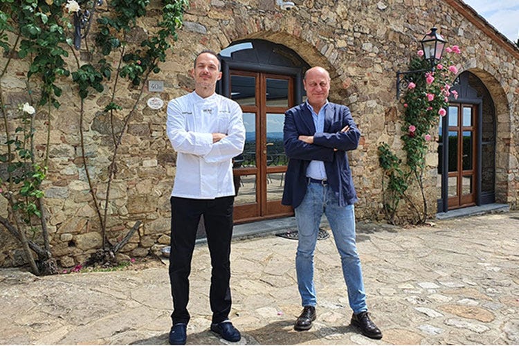 Maurizio Bardotti e Sergio Zingarelli - Passo dopo Passo apre nel ChiantiAi fornelli lo chef Maurizio Bardotti