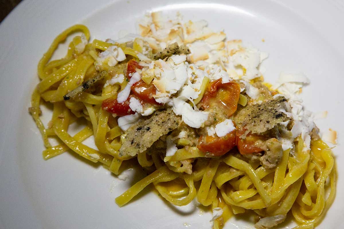 Uno dei piatti in degustazione Primi d'Italia, a Foligno il rilancio della ristorazione passa dalla pasta