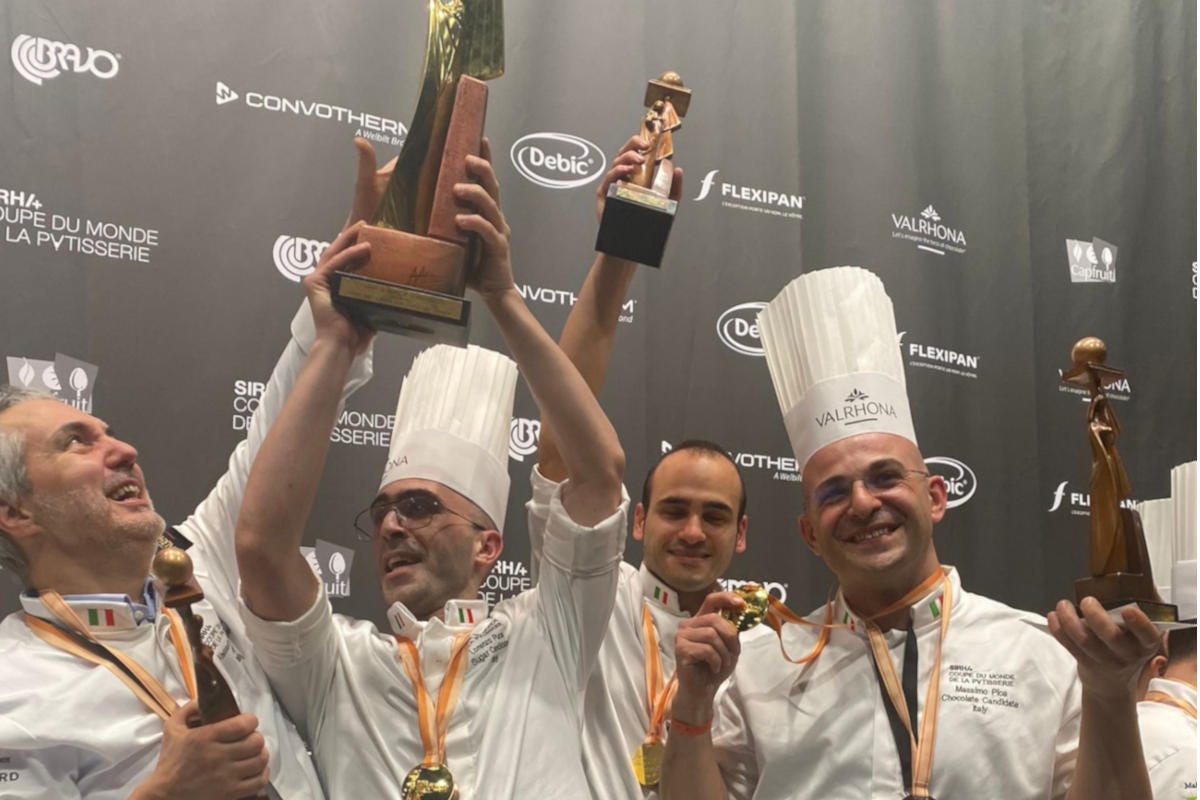 Andrea Restuccia, Lorenzo Puca e  Massimo Pica, campioni del mondo di pasticceria Paticceria, l'Italia vince un altro mondiale: siamo Campioni del Mondo
