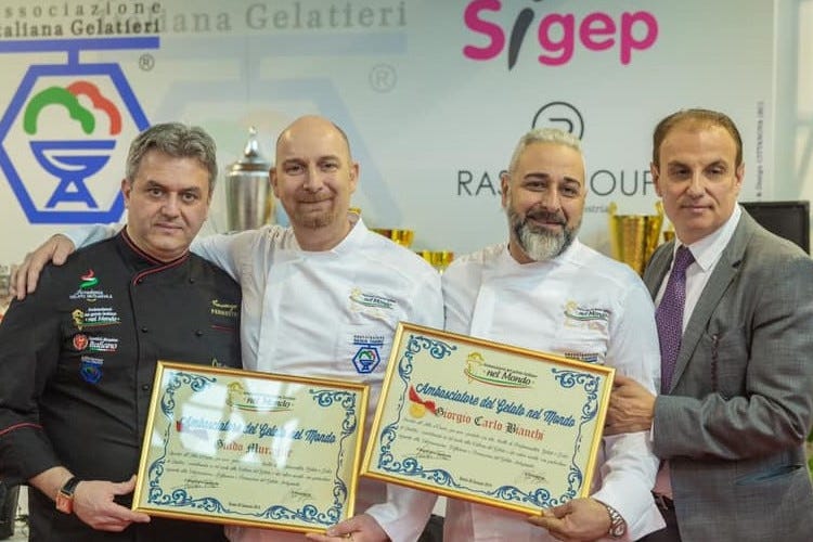 Da sinistra, Pennestrì, Muraglie, Bianchi e Pica  Dal gusto Cacio e Pepe a quello al ragù: il successo del gelato gastronomico moderno
