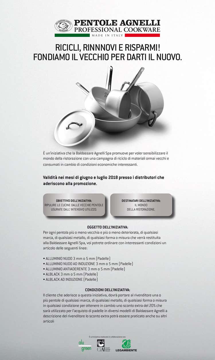 (Pentole in alluminio Agnelli Ecosostenibilit&agrave; e rinascere all&rsquo;infinito)
