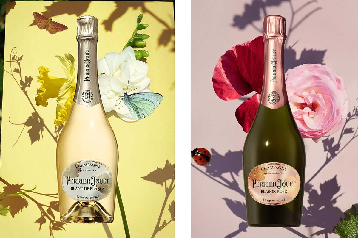 Perrier-Jou&euml;t Blanc de Blancs e Blason Ros&eacute; Champagne, non solo gusto: il &ldquo;botto&rdquo; scatena il buon umore