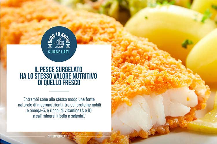 (Il pesce fresco e quello surgelato hanno lo stesso valore nutritivo)