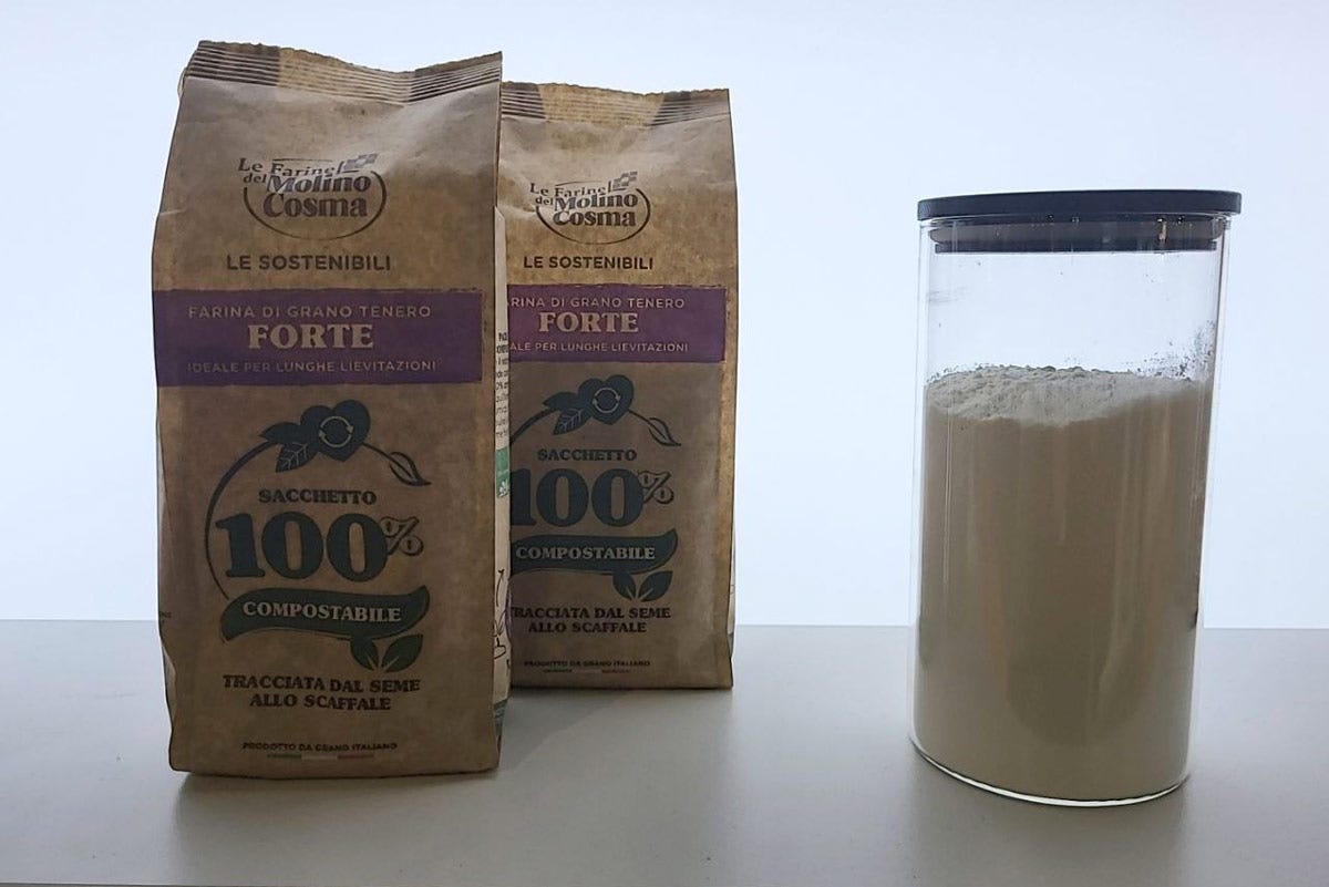 Molino Cosma presenta una gamma di farine 100% sostenibili: in foto la Forte Molino Cosma dalla produzione al packging per una gamma di farine 100% sostenibili