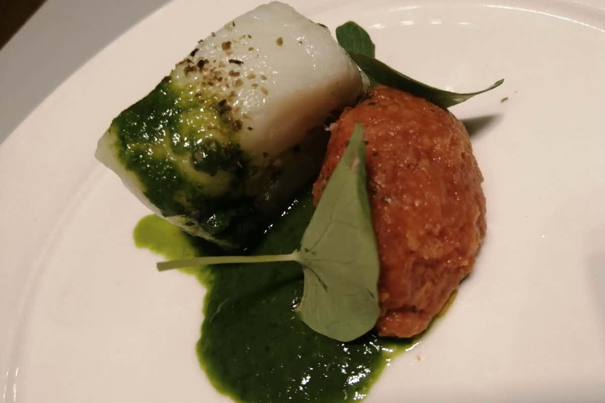 Halibut Pomodoro Basilico e Capperi 