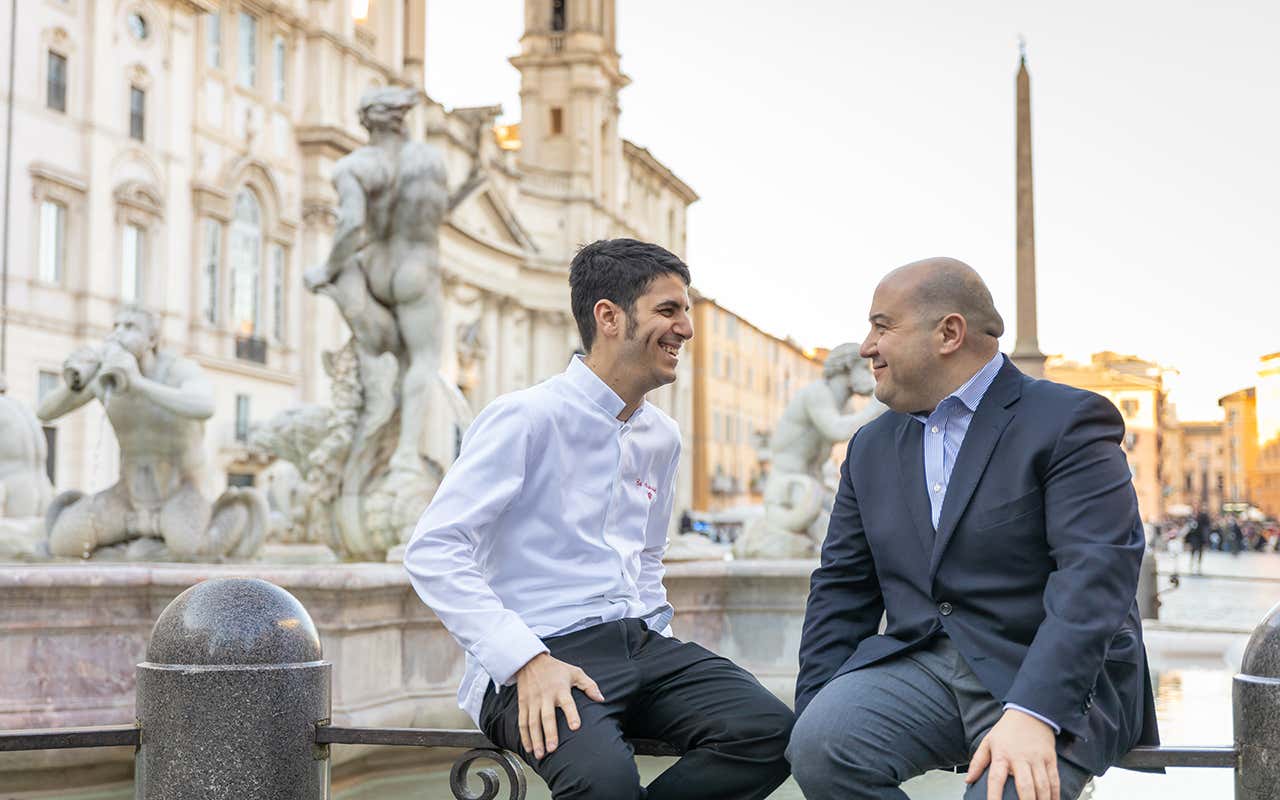 Ciro Scamardella e Alessandro Pipero. Foto: Andrea di Lorenzo Pipero, lo stellato che non ti aspetti: ribelle alle regole con cucina sorprendente