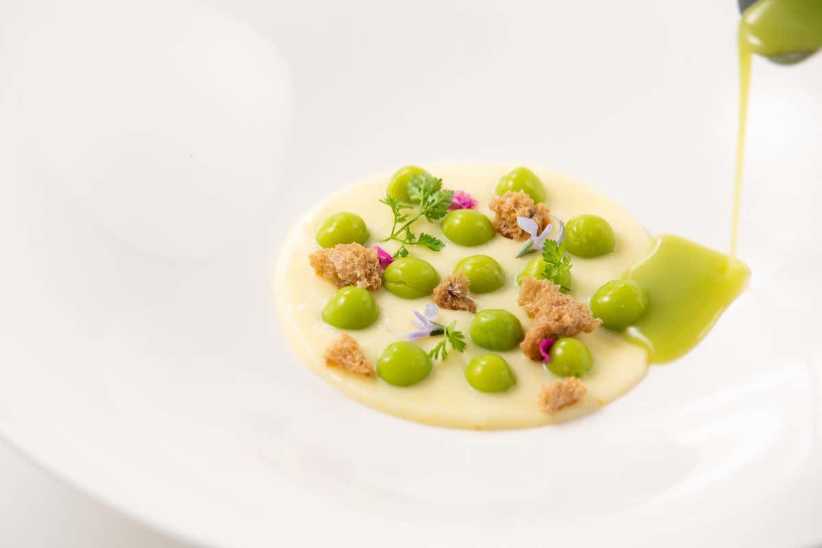 Piselli (foto Lorenzo Moreni) Corrado Parisi è il nuovo cuoco del Ristorante Al Pappagallo di Bologna