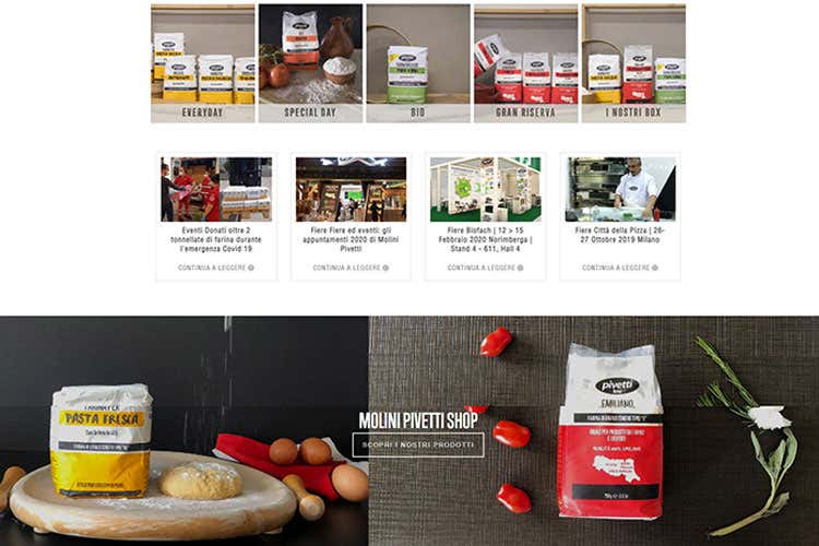 molini pivetti Molini Pivetti arriva fino a casa E apre un sito  per l'e-commerce