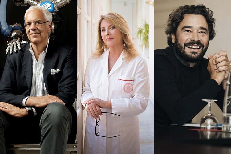 Bruno Siciliano, Annamaria Colao e Silvano Gallus (La pizza non è solo dei pizzaioli Il boom passa anche dalla ricerca)