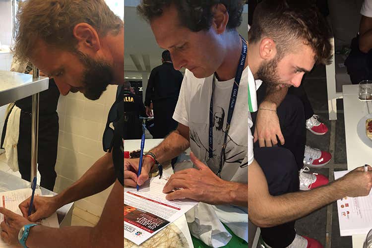 Massimiliano Rosolino, John Elkan e Daniele Garozzo