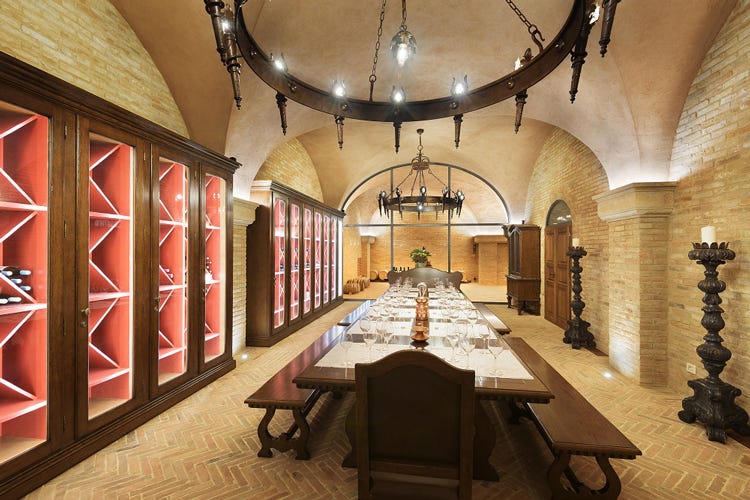 Una sala della tenuta di Chianciano Terme (Cantina Poggio del Moro Qualità e bellezza in Val d’Orcia)