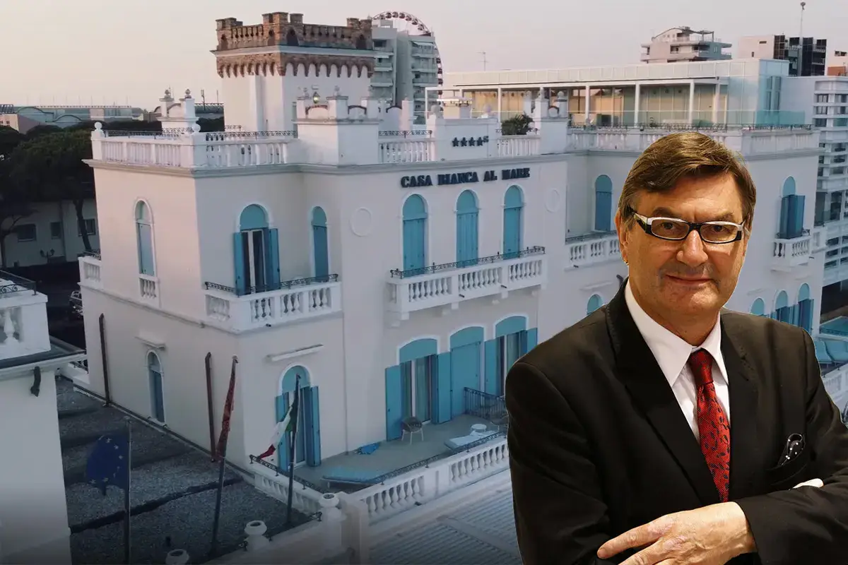 Mario Moretti Polegato, fondatore e presidente di Geox, e l'Hotel Casa Bianca di Jesolo(Ve) Dalle scarpe agli alberghi: il patron di Geox punta sul turismo