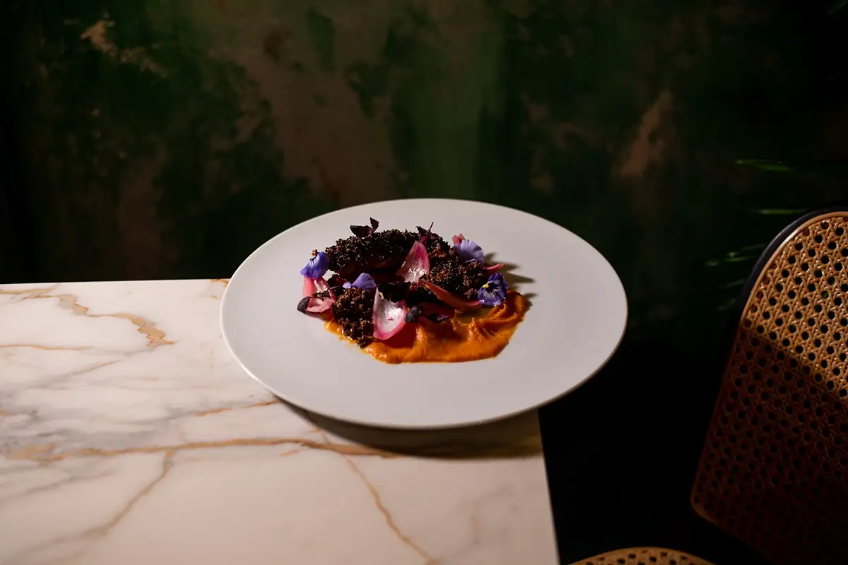 Polpo anticuchero Da Azotea a Torino la cucina Nikkei con Alexander Robles