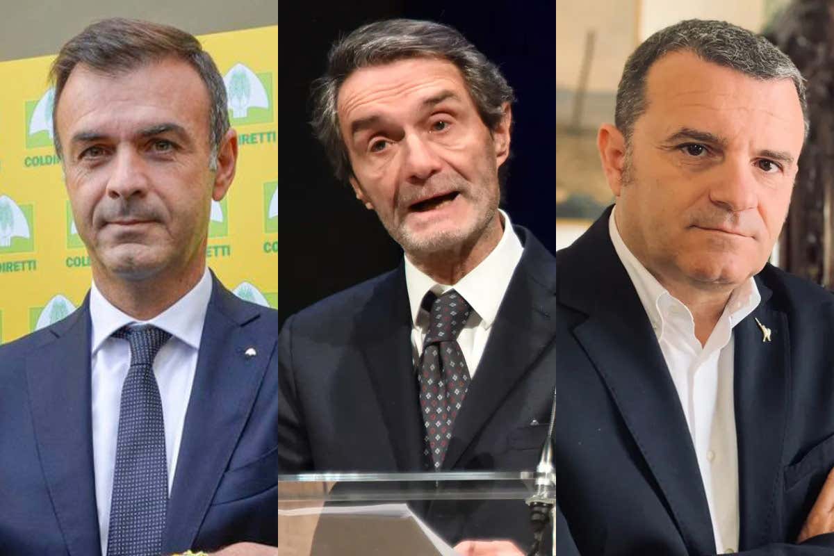 Ettore Prandini, Attilio Fontana e Gian Marco Centinaio Siccità ci sarà un commissario speciale. Pronto un decreto per l'emergenza