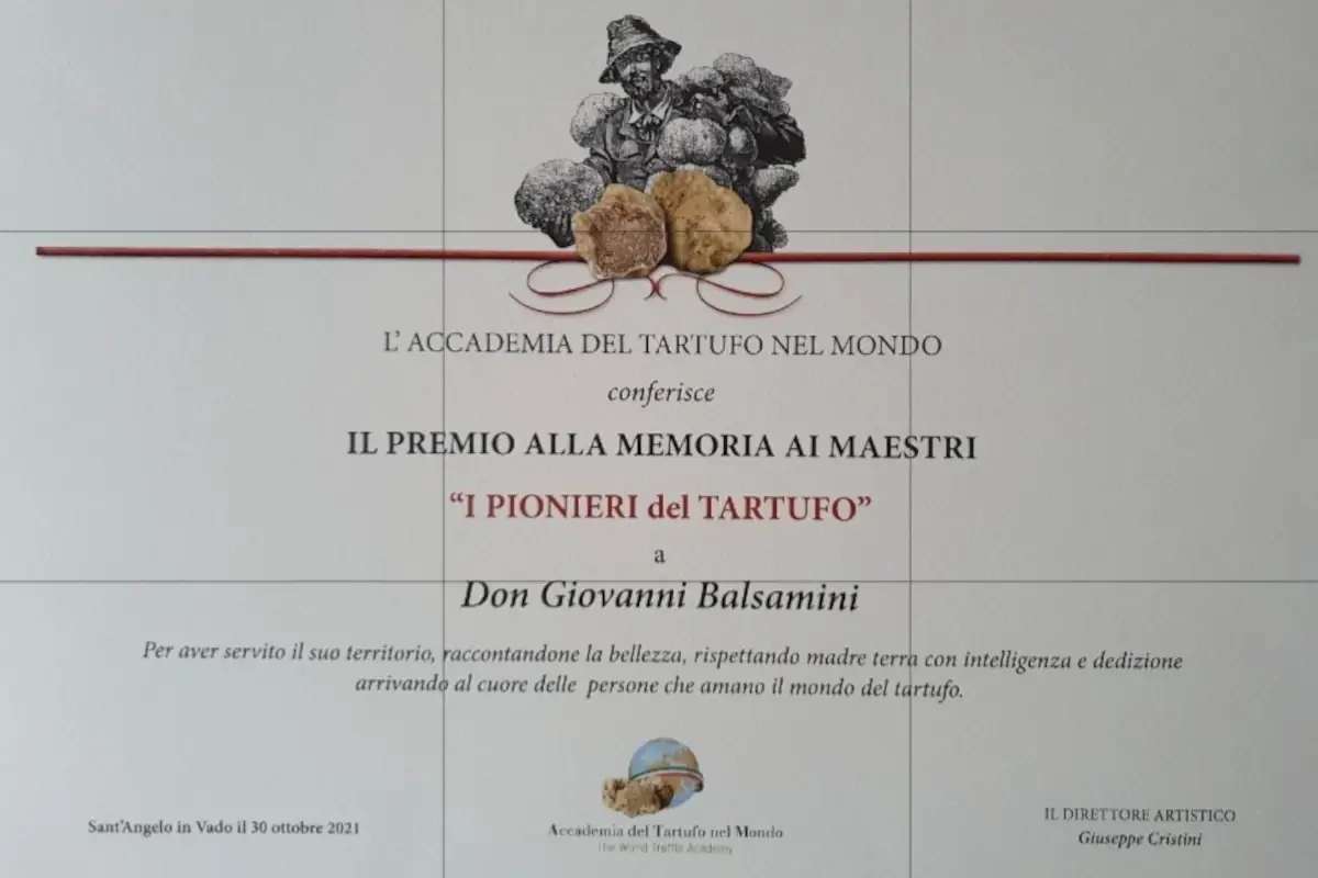 Premio internazionale I Pionieri del tartufo.Le motivazioni di una incoronazione