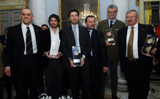 Nella foto, da sinistra: Luca Bandirali, Marco Fay, Roberto Gerbino, Luca Daniel Ferrazzi, Mattia Vezzola, Giovanni Agostino Uberti