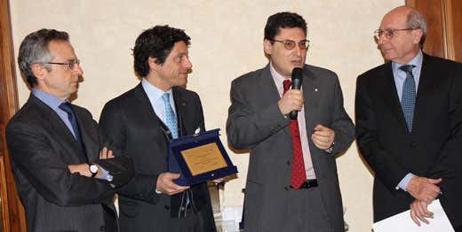 Da sinistra: Mario Catania, Massimiliano Dona, Bruno Gambacorta e Adriano Hribal Da sinistra: Mario Catania, Massimiliano Dona, Bruno Gambacorta e Adriano Hribal